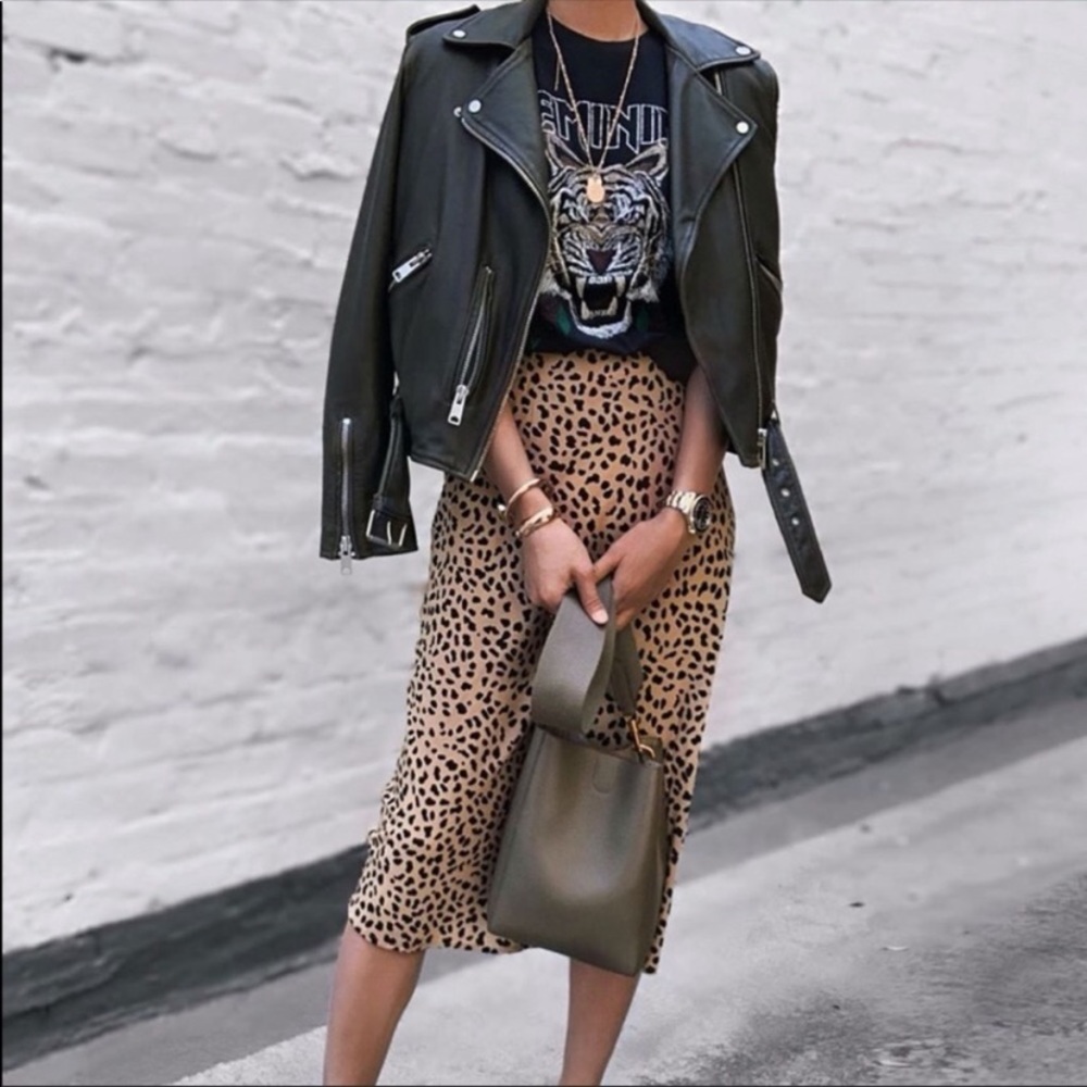 Rachel Zoe Midi Leopard skirt